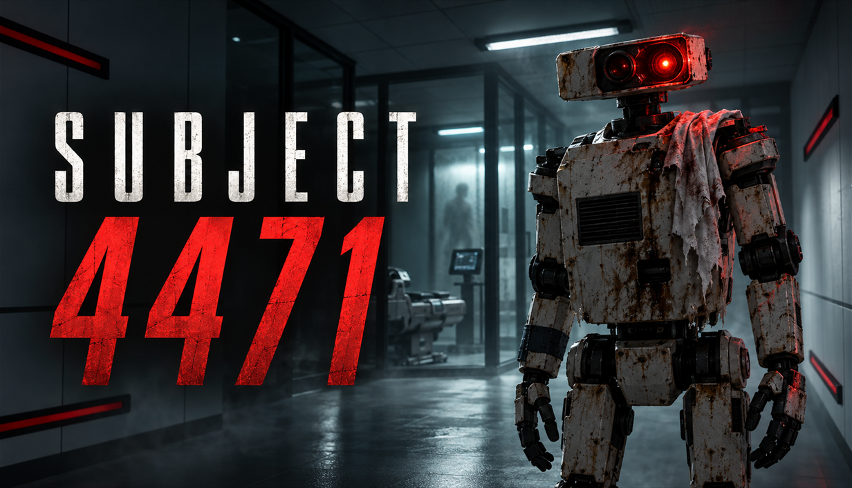 연구 시설과 BOT-4000을 담은 SUBJECT4471 홍보 아트